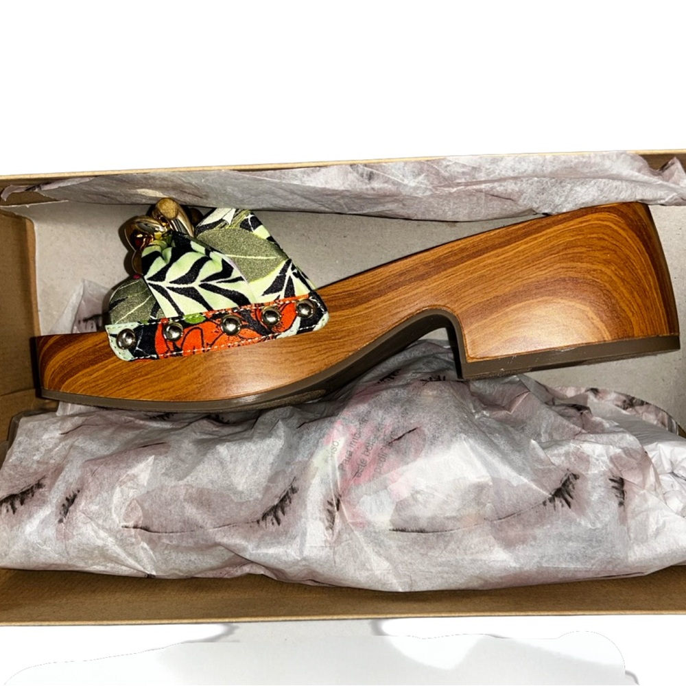 Jessica Simpson Resima Platform Slide Sandals Tropical Chain Clogs Size 6 NWT - Picture 8 of 10